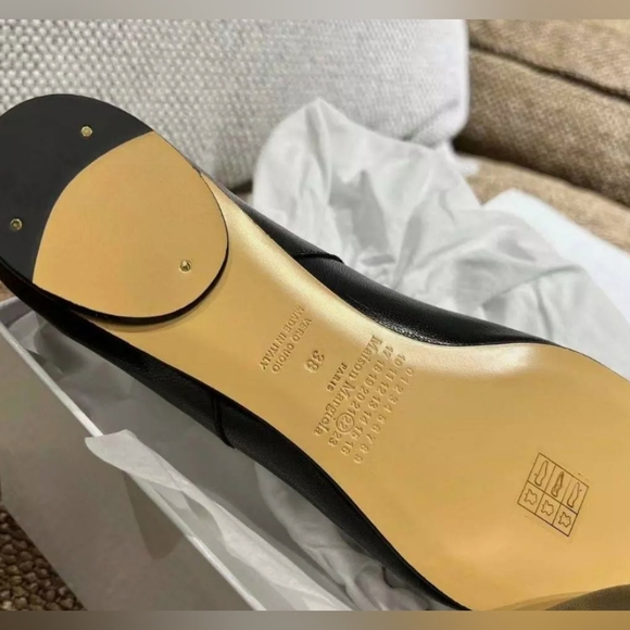 Maison Margiela Tabi Ballet Shoes Size US8 Black From Japan - Picture 5 of 5